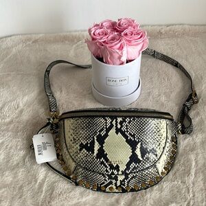 Brand New Isabel Marant Skano Belt Bag in snake pattern/ python effect leather